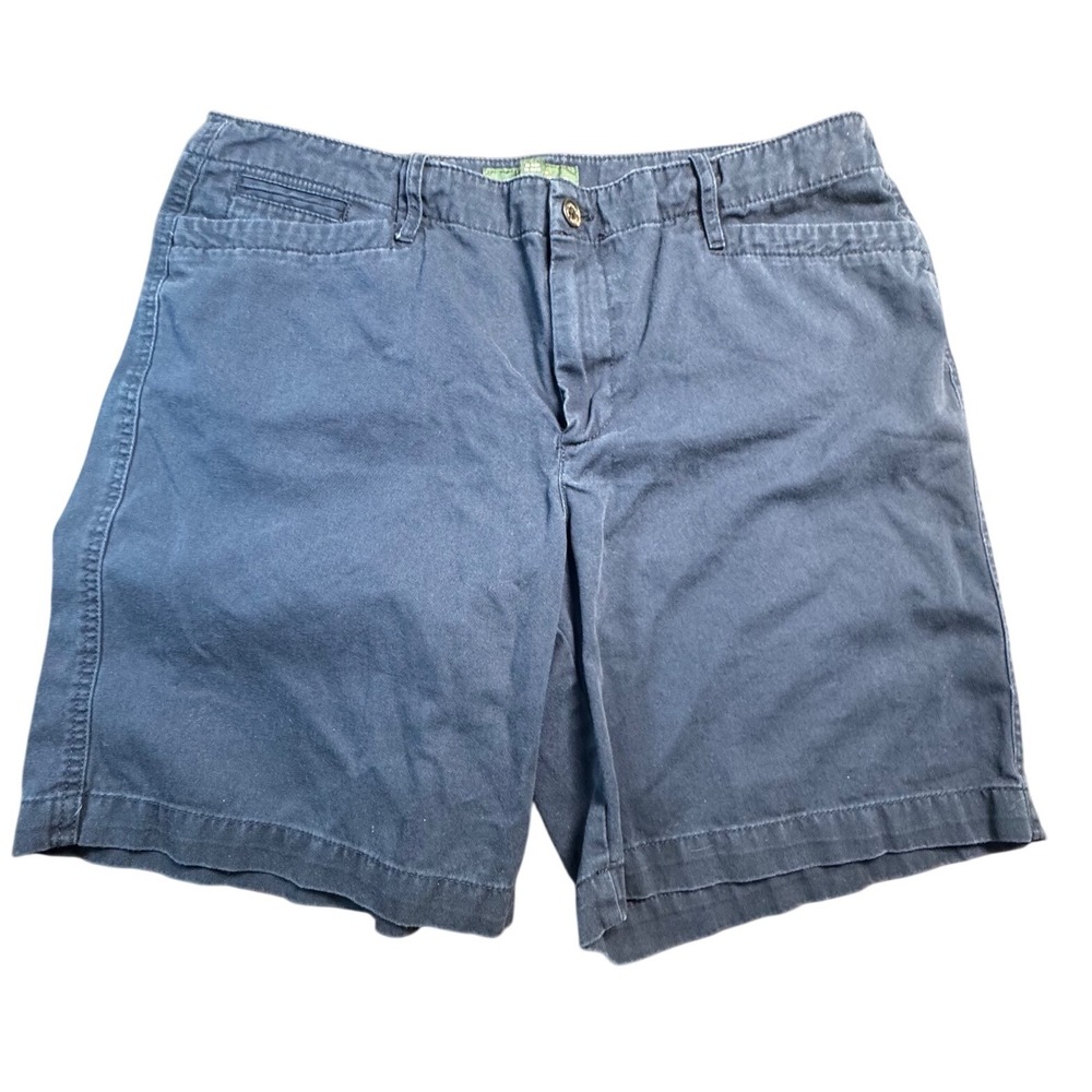 Lauren Jeans Co LRL Ralph Lauren Womens Navy Blue Cotton Chino Shorts‎ Size 14